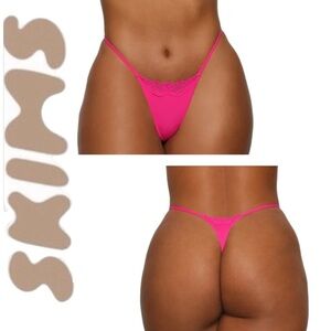 SKIMS Plus Fits Everybody Corded Lace Thong NWT in Plus Size 4X NWT